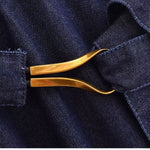 Halter Neck Denim Belted Dress