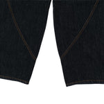 Men's Curved Crescent Denim Pants â€?Loose Wide-Leg Street Style