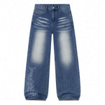 Vintage Embroidered Bootcut Denim Jeans