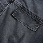 Stand Collar Vintage Washed Short-sleeved Denim Baseball Jacket