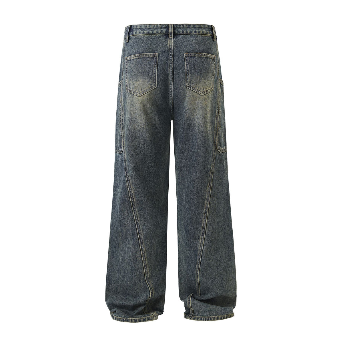 Washed Straight Leg Cargo Jeans-INNBLAC Fashion Apparel