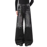 Vintage Washed Wide Leg Bootcut Denim Jeans