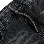Vintage Washed Black Flared Denim Jeans