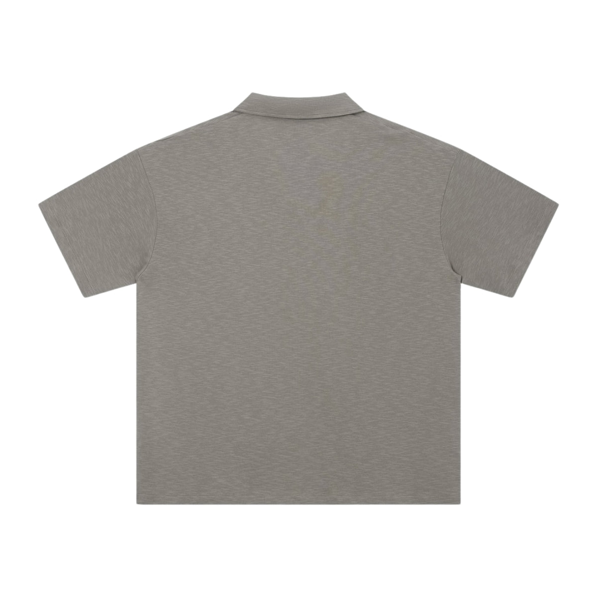 Retro Boxy Wool Blend Seagull Collar Polo Shirt
