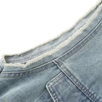 Sleeveless Vintage Wash Denim Trucker Jacket