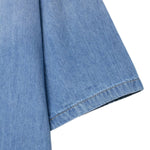 Women's casual versatile single-breasted multi-button lapel denim shirt