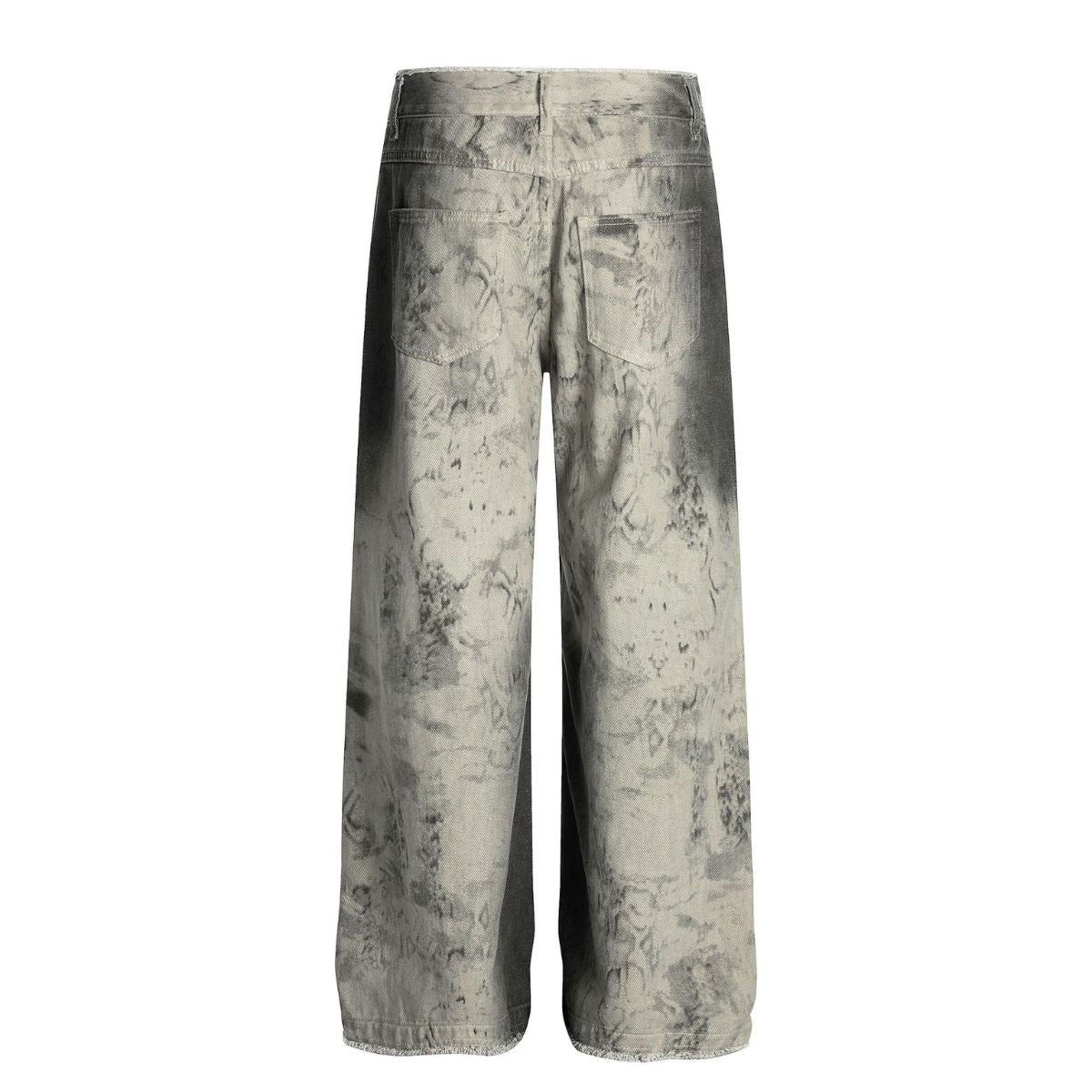 Smoke Rise Vintage Wash Raw Hem Straight-Leg Jeans