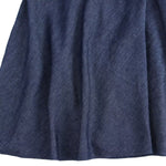 Tie Waist Halter Neck Flared Denim Mididress