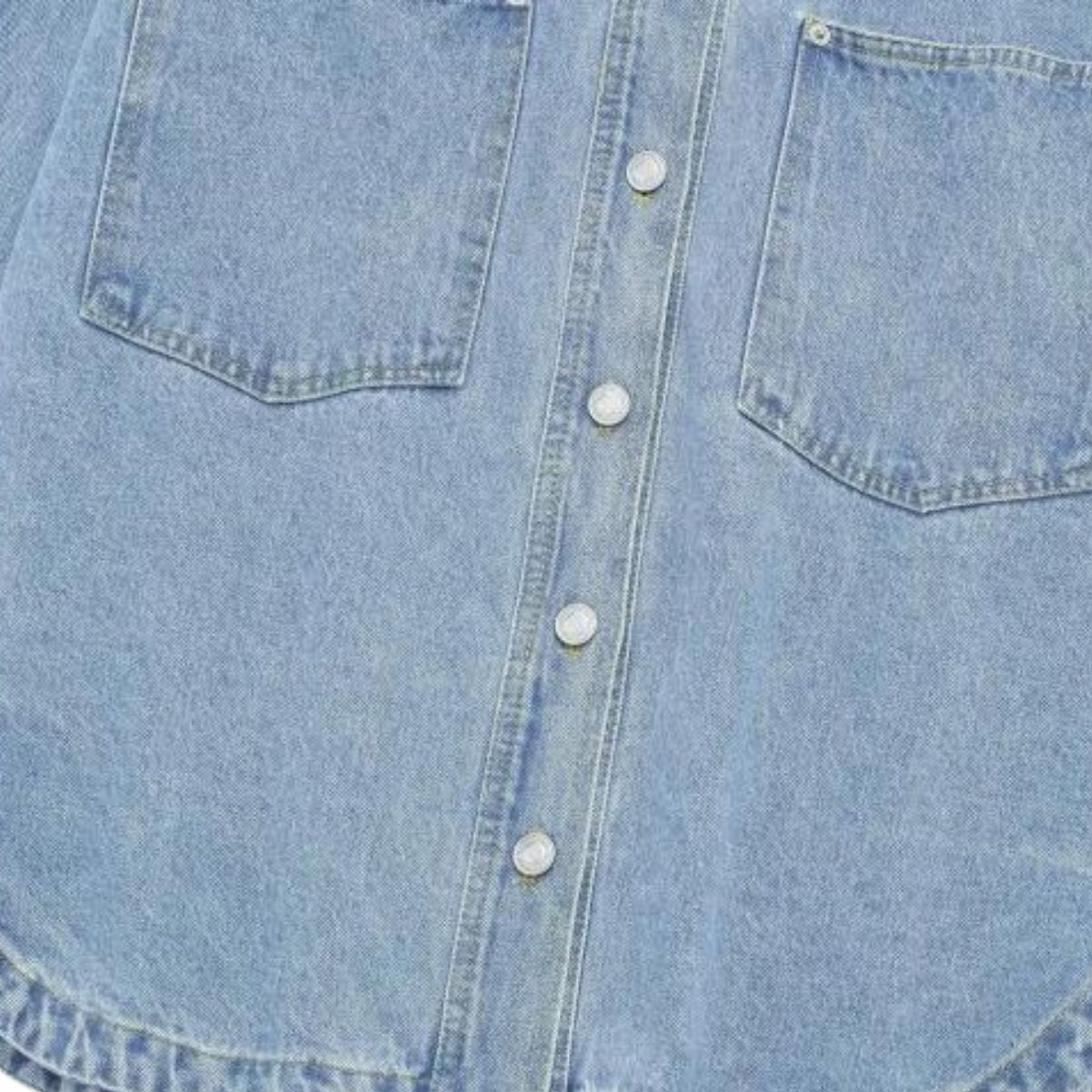 Fashion Lapel Long-sleeved Denim Shirt Jacket