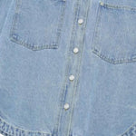 Fashion Lapel Long-sleeved Denim Shirt Jacket