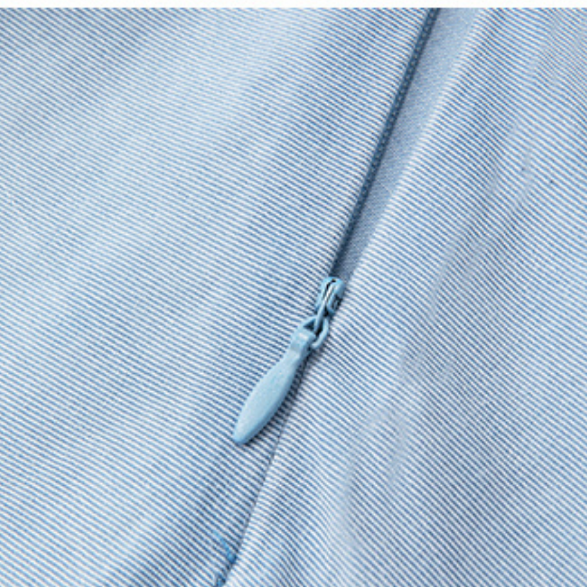 Light Blue Denim Spaghetti Strap A-Line Dress