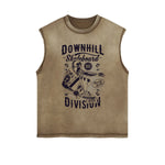 Downhill Skateboard Vintage Sleeveless Tee-INNBLAC Fashion Apparel