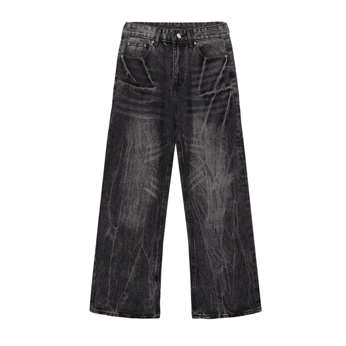 Vintage Whiskered Straight Leg Jeans