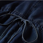 Floral Print Denim Spaghetti-Strap Dress