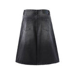 Vintage Washed Wide Leg Denim Shorts