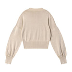 Vintage Snow Wash Cropped Cotton Knit Sweater