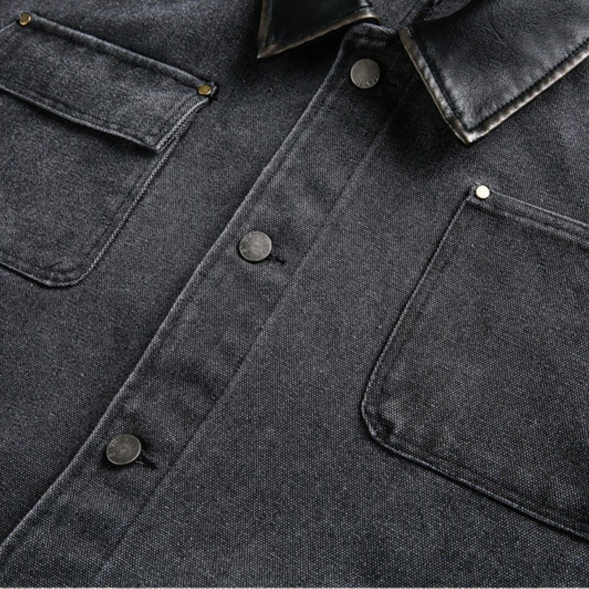 Vintage Washed Distressed Dropped Shoulder Workwear Multi-pocket Denim Jacket