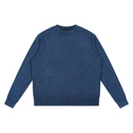 Vintage Snow Wash Relaxed Fit Cotton Knit Sweater