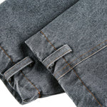 Retro Patchwork Two-in-one Design Functional Style Stand Collar Denim Jacket