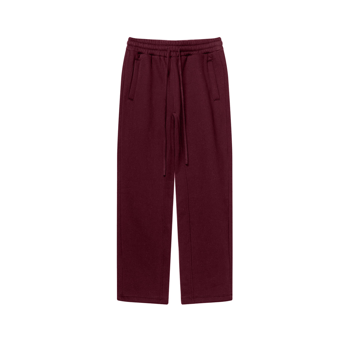 Solid Color Plush Lining Sweatpants-INNBLAC Fashion Apparel