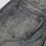 Decorative Rope Dark Wash Vintage Wide Leg Jeans