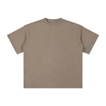 Heavyweight Waffle Split-Hem Texture T-Shirt