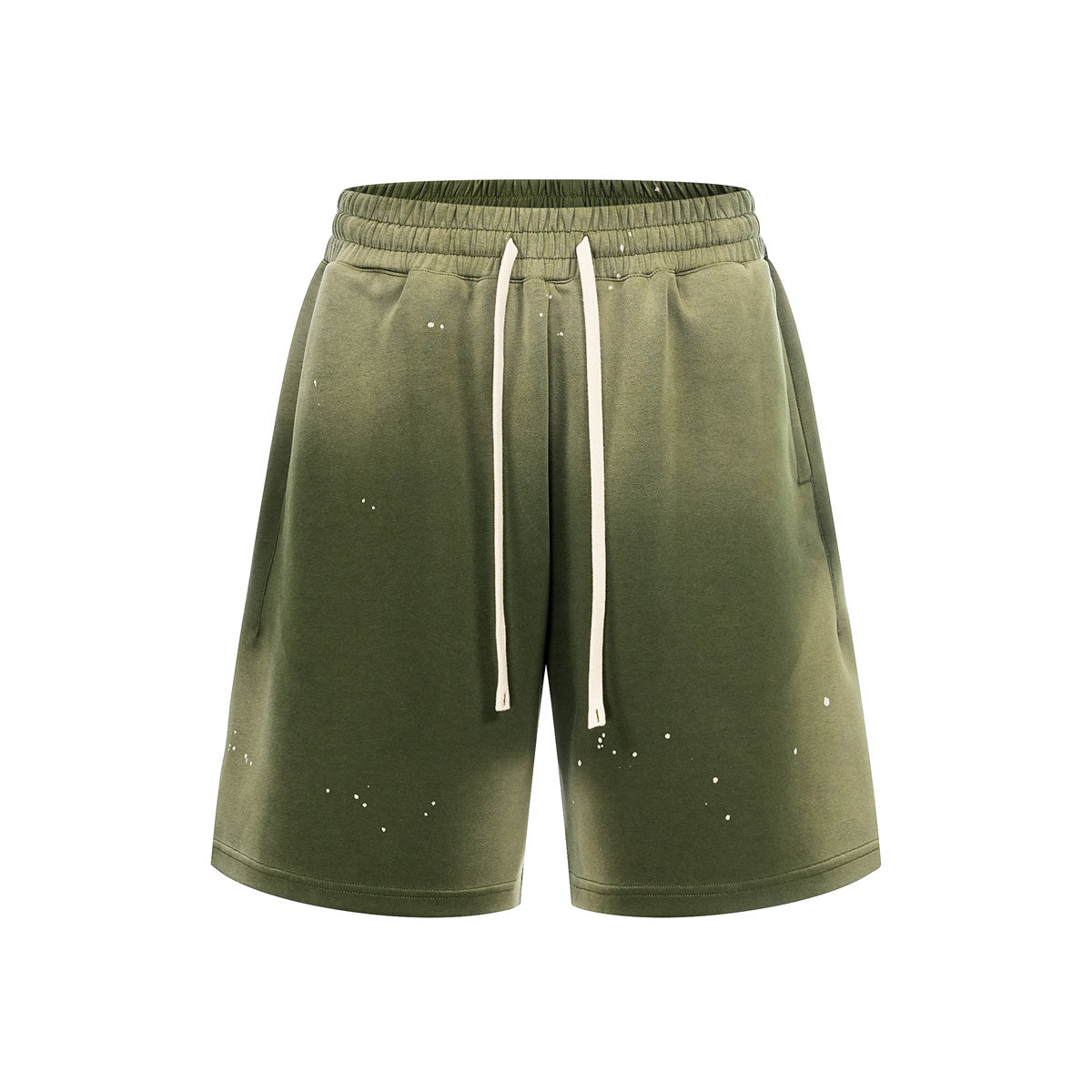 Splatter Dye Washed Distressed Air Mamba Shorts