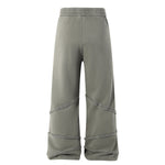Washed Distressed Fabric Patchwork Vintage Pants