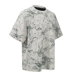 Burnout Plum Dye Artistic Color-Block Tee