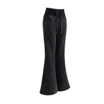 Low-Rise Washed Fleece Flare Sweatpants