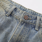 Ink Splash Vintage Wash Bermuda Shorts