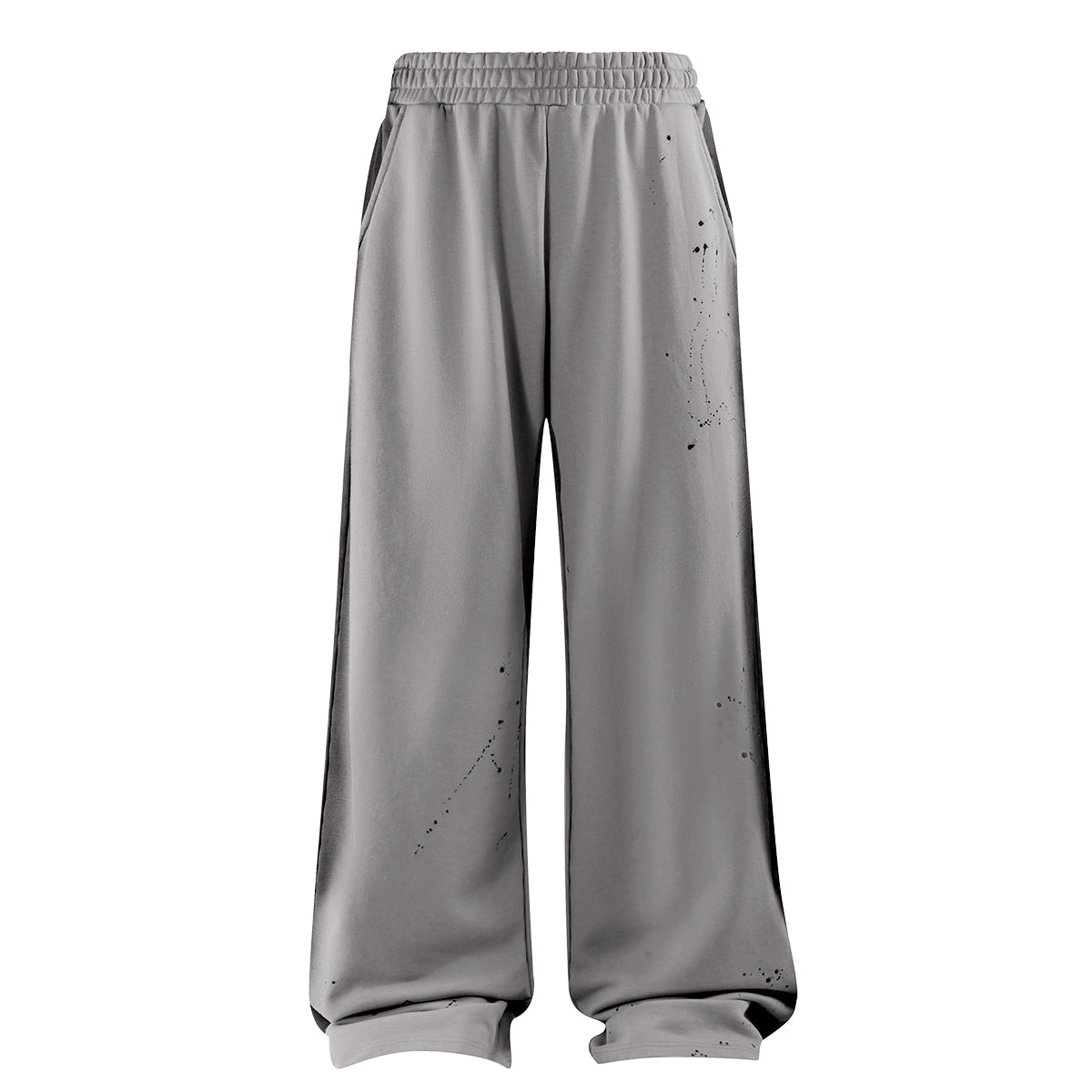 Casual Loose Fit Paint Splatter Elastic Waist Sweatpants
