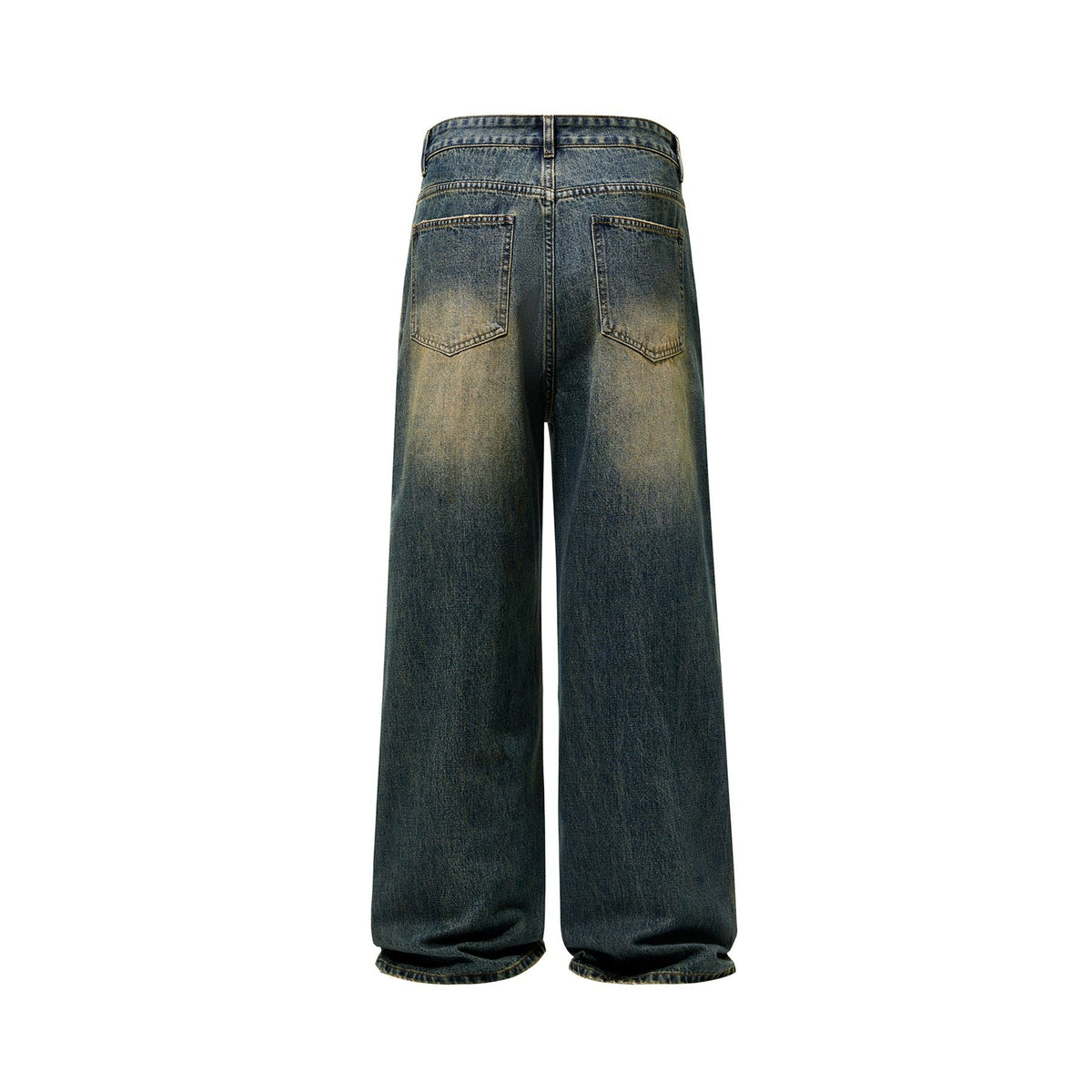 Vintage Wash Whiskers Baggy Jeans-INNBLAC Fashion Apparel