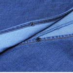 Puff Sleeve Denim Wrap Midi Dress