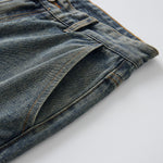 Vintage Washed Straight Leg Jeans-INNBLAC Fashion Apparel