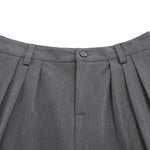 Vintage Pleated Wide Leg Cropped Trousers