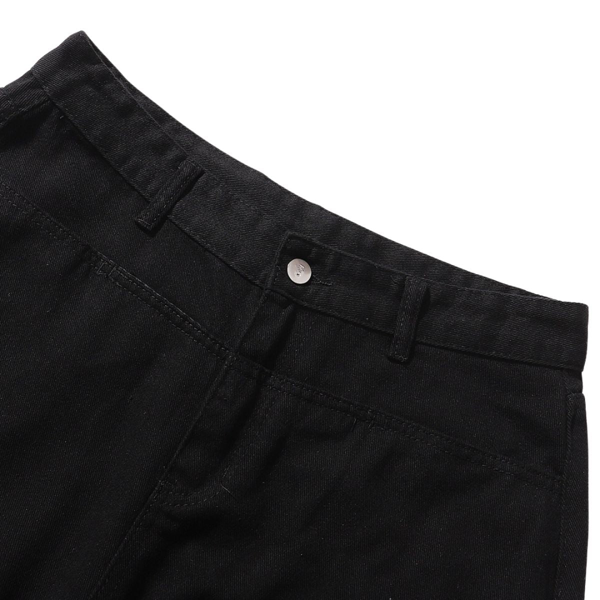 Contrast Stitch Utility Denim Shorts
