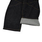 Washed Contrast-Stitch Baggy Relaxed Carpenter Denim Pants