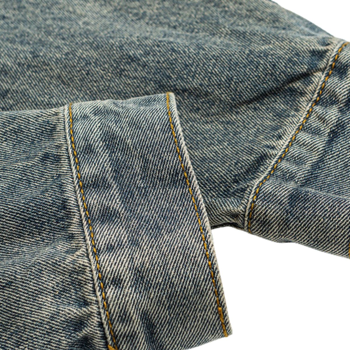 Washed Embroidered Design Spring & Autumn Pocket Denim Jacket