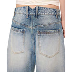 Vintage Frost Wash Button Fly Denim Shorts