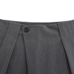 Vintage Asymmetrical Wide Leg Cropped Suit Shorts