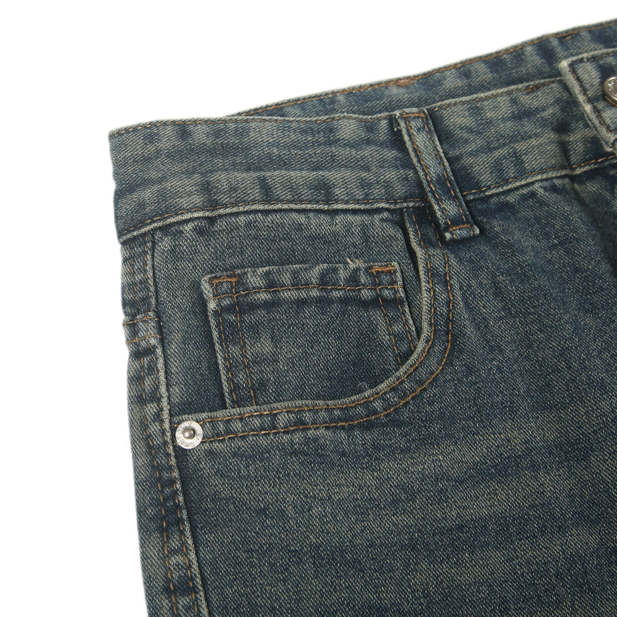 Washed Whiskers Straight Leg Jeans-INNBLAC Fashion Apparel