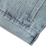 Sleeveless Vintage Wash Denim Trucker Jacket