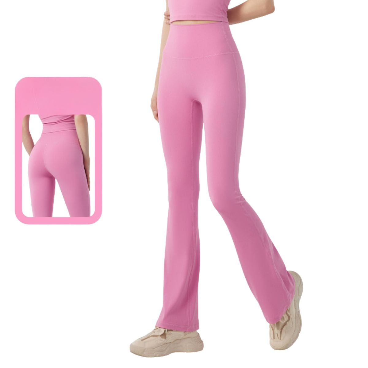 Buttery-Soft High Waist Flare Leggings for Women Tummy Control Workout Pants