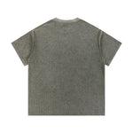 340G Vintage Wash Waffle Knit Relaxed Fit T-Shirt