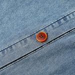 Button-Front Sleeveless Denim Belted Shirt Dress