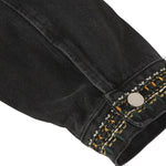 Retro Fashionable Temperament Lapel Embroidered Loose Denim Jacket