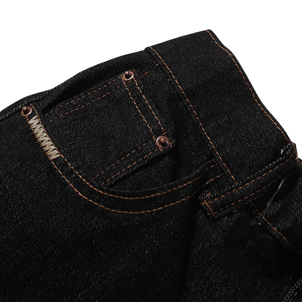 Raw Wash Wide Straight Denim Jeans