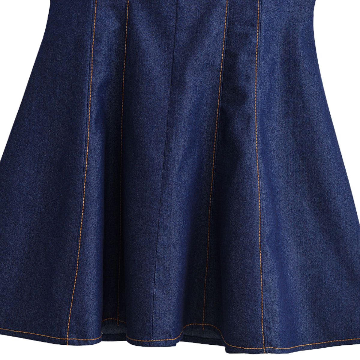 Halter Neck A-Line Denim Minidress