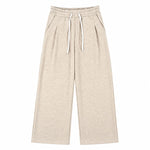 Quiet Luxury Old Money Style 320G Flower-Sand Straight-Leg Trousers